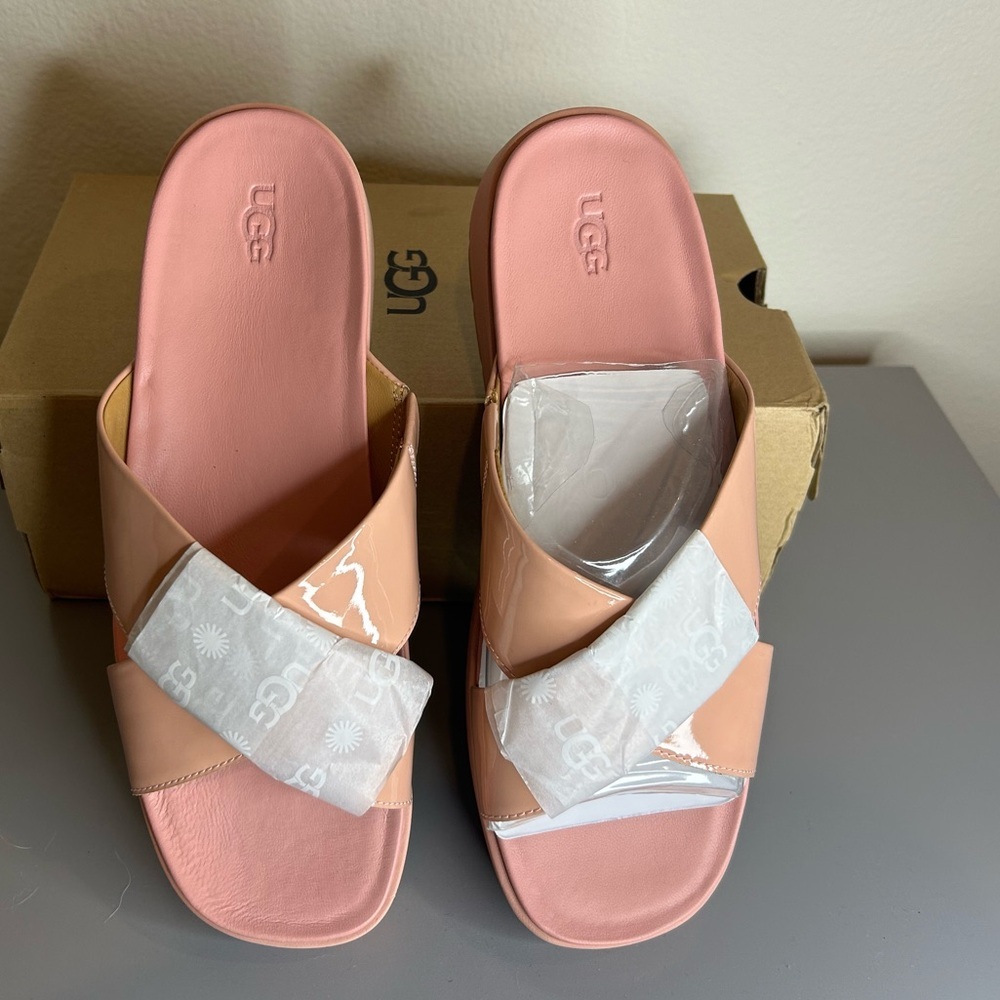 🌸”UGG” NWB Emily LA Sunset Pink  Slip-on/Slide Sandals Size 9 🌸 - Picture 3 of 9